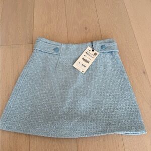 Light Blue Zara Mini Skirt